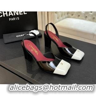 Sumptuous Chanel Slingbacks in Patent Calfskin 9cm Heel G47204 Black Spring Summer 2026