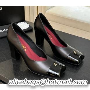 Best Grade Chanel Pumps in Lambskin & Patent Calfskin 9cm Heel G47203 Black Spring Summer 2026