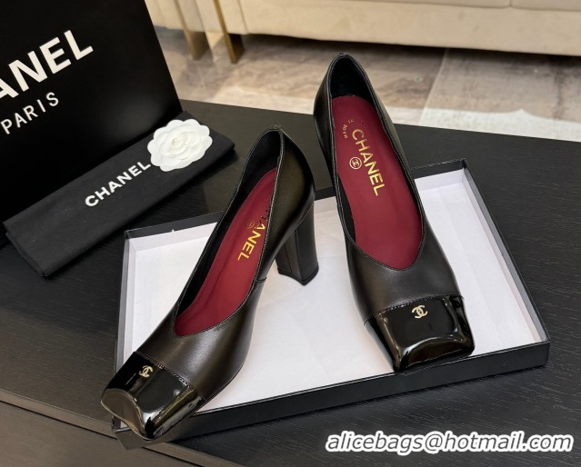 Best Grade Chanel Pumps in Lambskin & Patent Calfskin 9cm Heel G47203 Black Spring Summer 2026