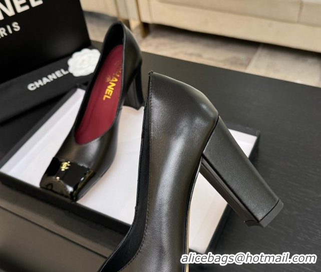 Best Grade Chanel Pumps in Lambskin & Patent Calfskin 9cm Heel G47203 Black Spring Summer 2026