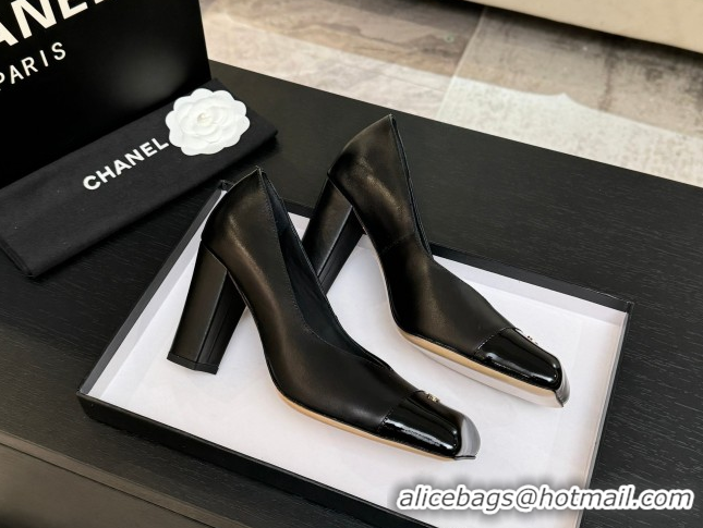 Best Grade Chanel Pumps in Lambskin & Patent Calfskin 9cm Heel G47203 Black Spring Summer 2026