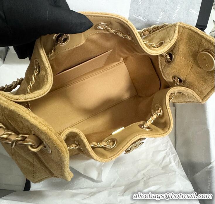 Trendy Design Chanel 25 Mini Hobo Handbag in Suede AS5631 Apricot 2025