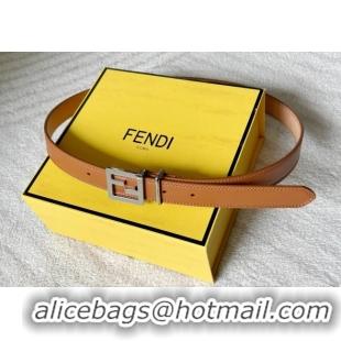 Buy Inexpensive Fendi Women's Calfskin Belt 2.5cm with FF Buckle 0315 Brown 2025