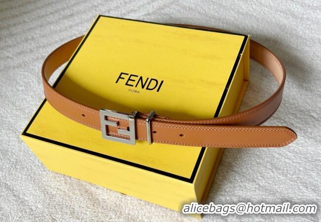 Buy Inexpensive Fendi Women's Calfskin Belt 2.5cm with FF Buckle 0315 Brown 2025