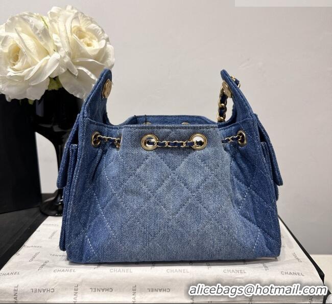 Top Quality Chanel 25 Mini Hobo Handbag in Denim AS5631 Blue 2026