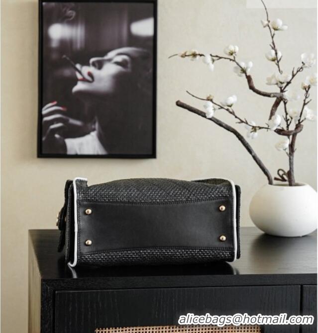 Pretty Style Chanel 25 Small Hobo Handbag in Black Braided Raffia AS5293 2026