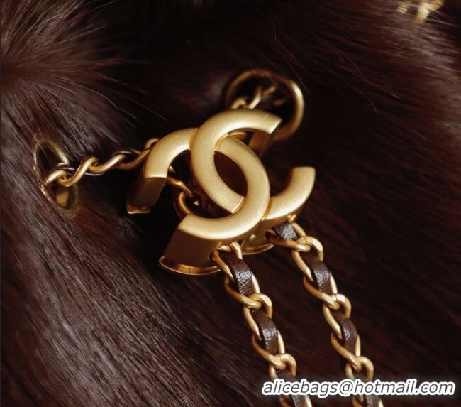 Reasonable Price Chanel 25 Small Hobo Handbag in Horsehair AS5293 Chocolate Brown 2026