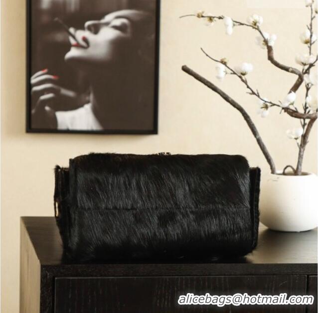 Unique Discount Chanel 25 Small Hobo Handbag in Horsehair AS5293 Black 2026