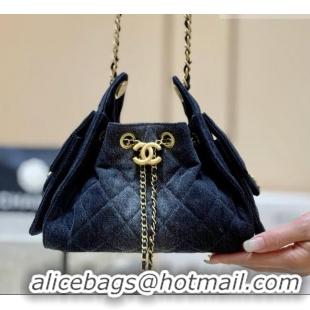 Good Product Chanel 25 Mini Handbag in Deep Blue Washed Denim AS5631 2026 Top Quality