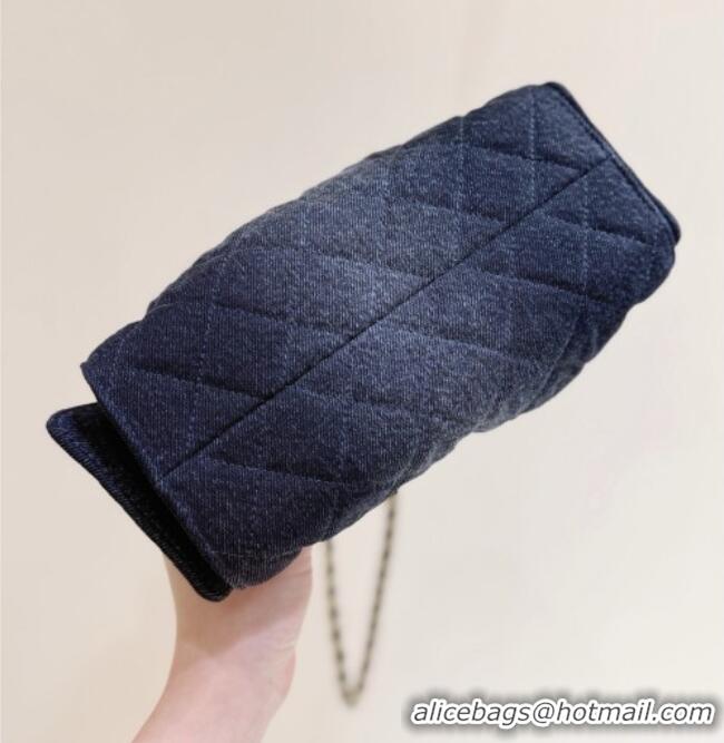 Good Product Chanel 25 Mini Handbag in Deep Blue Washed Denim AS5631 2026 Top Quality