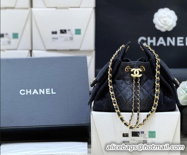 Good Product Chanel 25 Mini Handbag in Deep Blue Washed Denim AS5631 2026 Top Quality