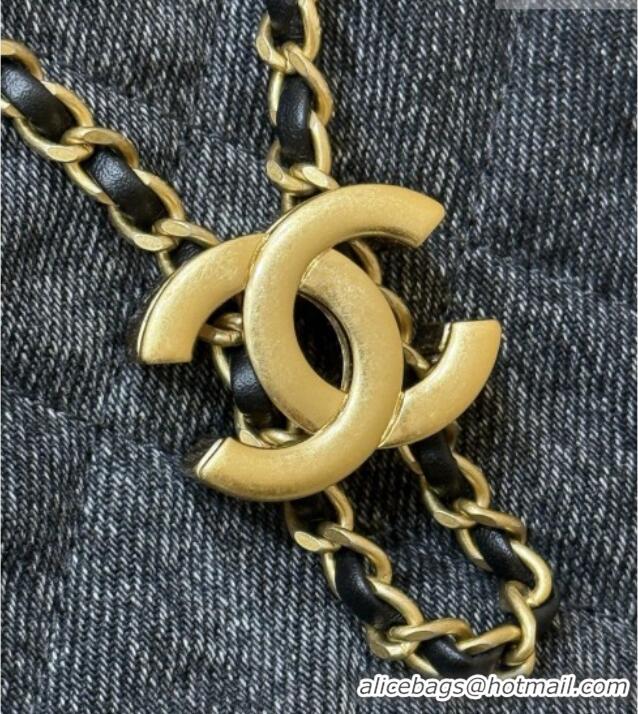 Good Product Chanel 25 Mini Handbag in Deep Blue Washed Denim AS5631 2026 Top Quality