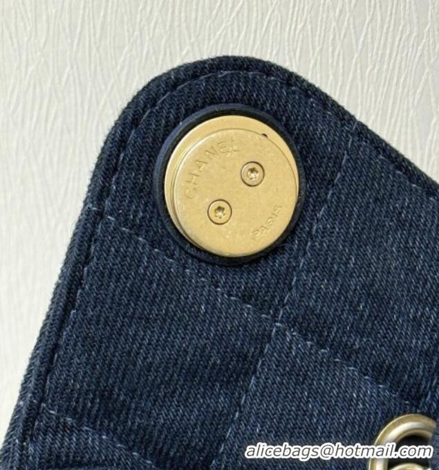 Good Product Chanel 25 Mini Handbag in Deep Blue Washed Denim AS5631 2026 Top Quality