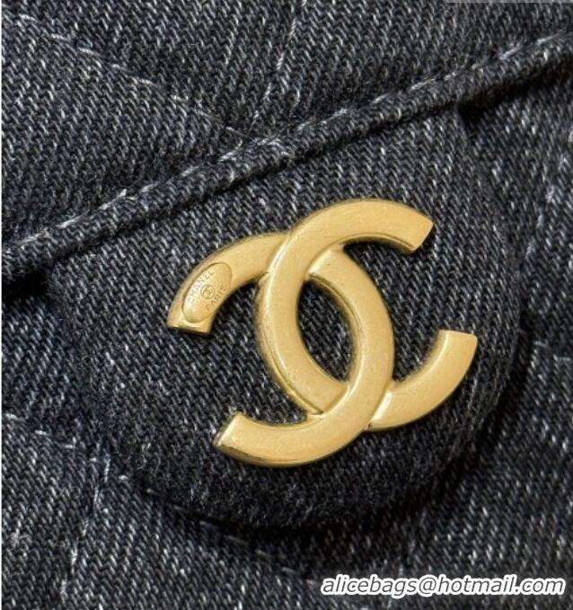 Good Product Chanel 25 Mini Handbag in Deep Blue Washed Denim AS5631 2026 Top Quality