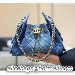 Grade Design Chanel 25 Mini Handbag in Blue Washed Denim AS5631 2026 Top Quality