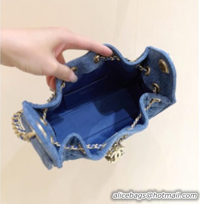 Grade Design Chanel 25 Mini Handbag in Blue Washed Denim AS5631 2026 Top Quality