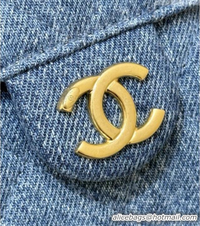 Grade Design Chanel 25 Mini Handbag in Blue Washed Denim AS5631 2026 Top Quality