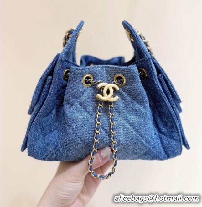 Grade Design Chanel 25 Mini Handbag in Blue Washed Denim AS5631 2026 Top Quality