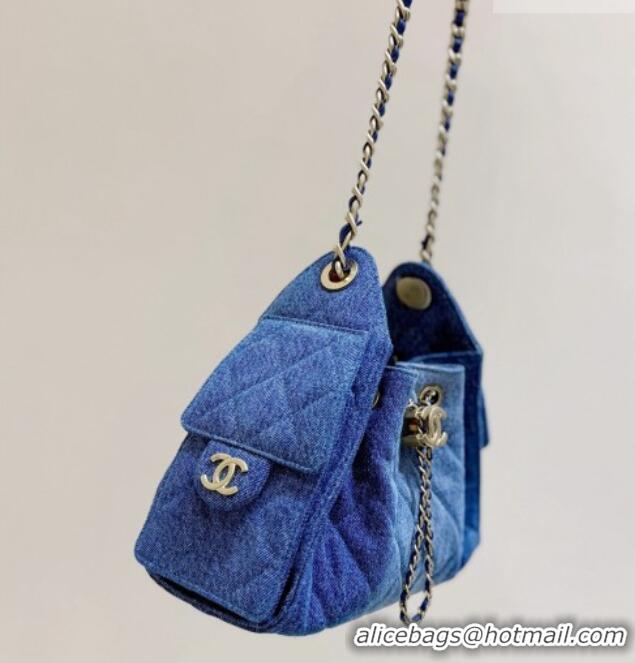 Grade Design Chanel 25 Mini Handbag in Blue Washed Denim AS5631 2026 Top Quality