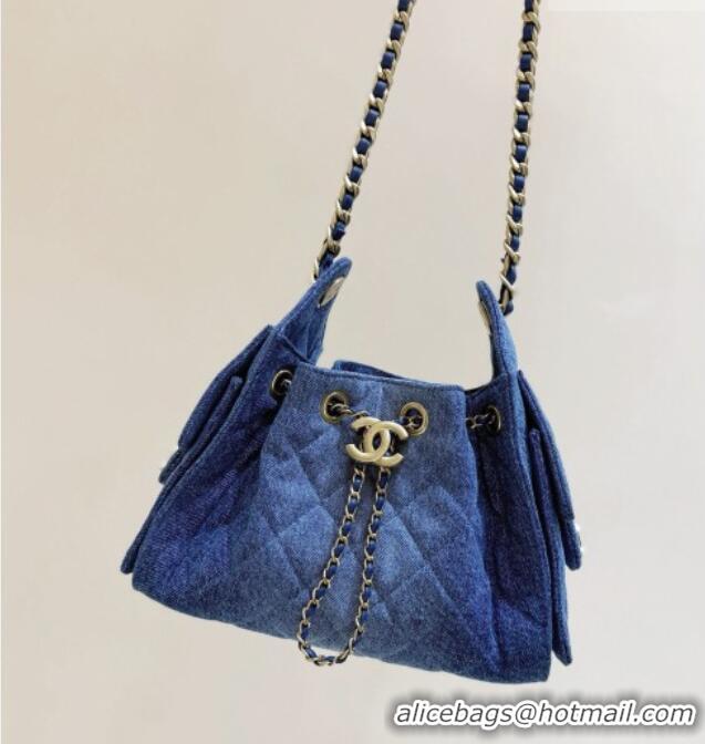 Grade Design Chanel 25 Mini Handbag in Blue Washed Denim AS5631 2026 Top Quality