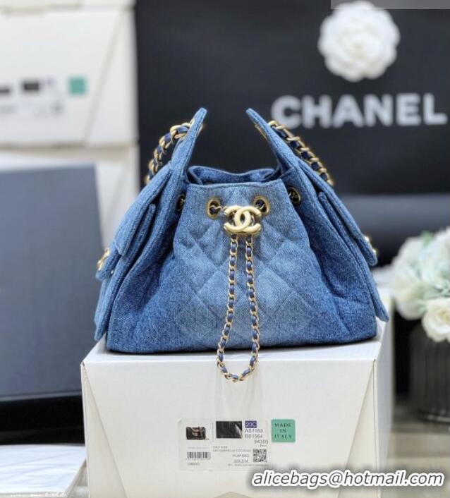Grade Design Chanel 25 Mini Handbag in Blue Washed Denim AS5631 2026 Top Quality
