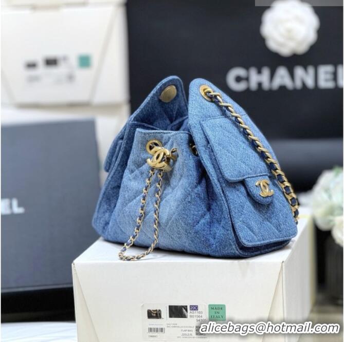 Grade Design Chanel 25 Mini Handbag in Blue Washed Denim AS5631 2026 Top Quality