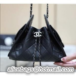 Best Price Chanel 25 Mini Handbag in Grained Calfskin AS5631 Black/Silver 2026 Top Quality