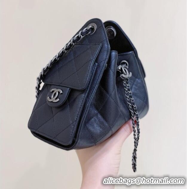 Best Price Chanel 25 Mini Handbag in Grained Calfskin AS5631 Black/Silver 2026 Top Quality