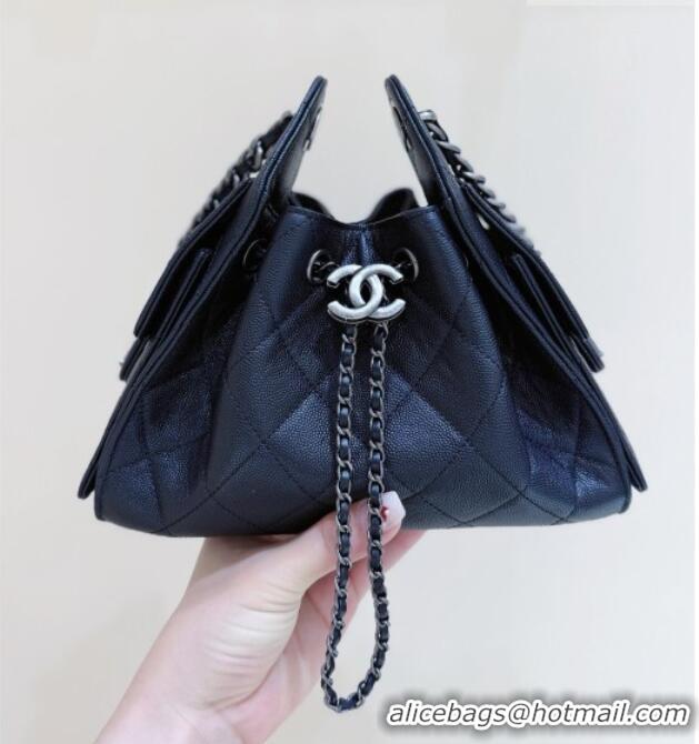 Best Price Chanel 25 Mini Handbag in Grained Calfskin AS5631 Black/Silver 2026 Top Quality