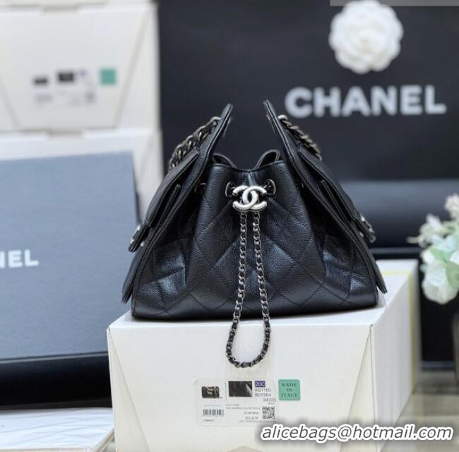 Best Price Chanel 25 Mini Handbag in Grained Calfskin AS5631 Black/Silver 2026 Top Quality