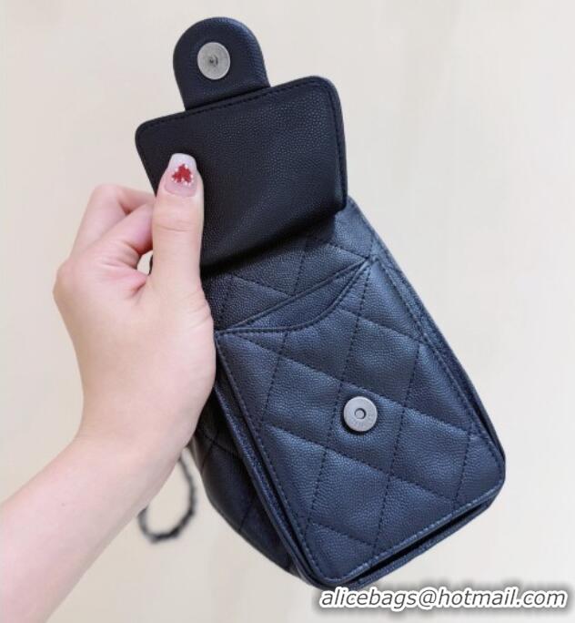 Best Price Chanel 25 Mini Handbag in Grained Calfskin AS5631 Black/Silver 2026 Top Quality