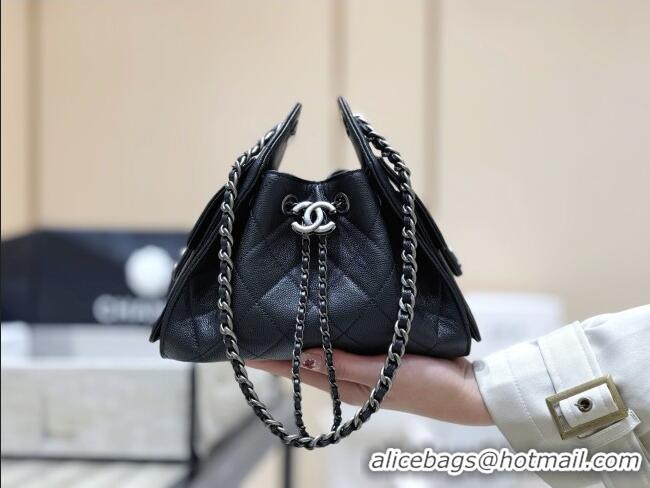 Best Price Chanel 25 Mini Handbag in Grained Calfskin AS5631 Black/Silver 2026 Top Quality