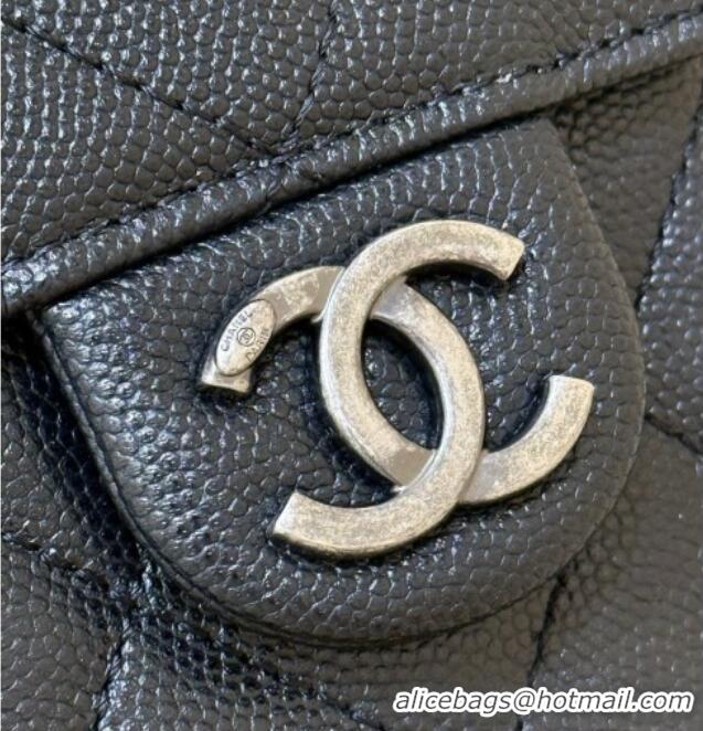 Best Price Chanel 25 Mini Handbag in Grained Calfskin AS5631 Black/Silver 2026 Top Quality