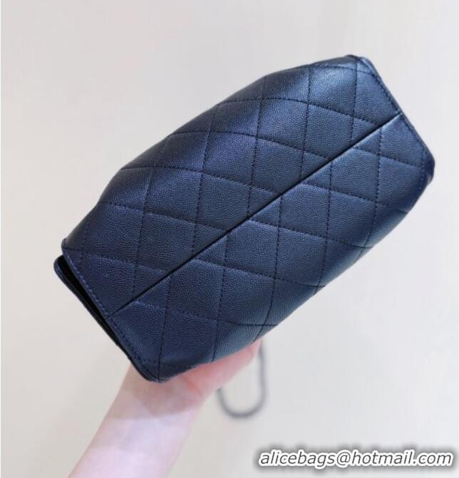 Best Price Chanel 25 Mini Handbag in Grained Calfskin AS5631 Black/Silver 2026 Top Quality