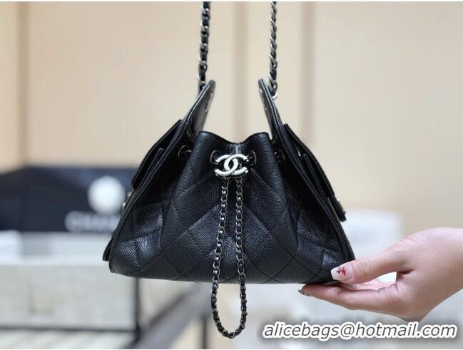 Best Price Chanel 25 Mini Handbag in Grained Calfskin AS5631 Black/Silver 2026 Top Quality