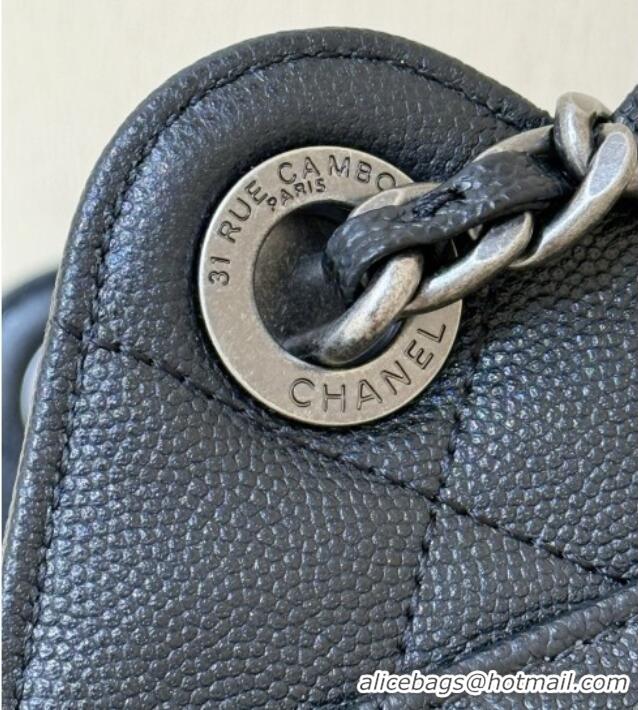Best Price Chanel 25 Mini Handbag in Grained Calfskin AS5631 Black/Silver 2026 Top Quality