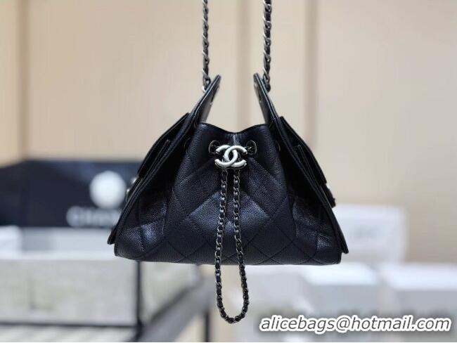 Best Price Chanel 25 Mini Handbag in Grained Calfskin AS5631 Black/Silver 2026 Top Quality