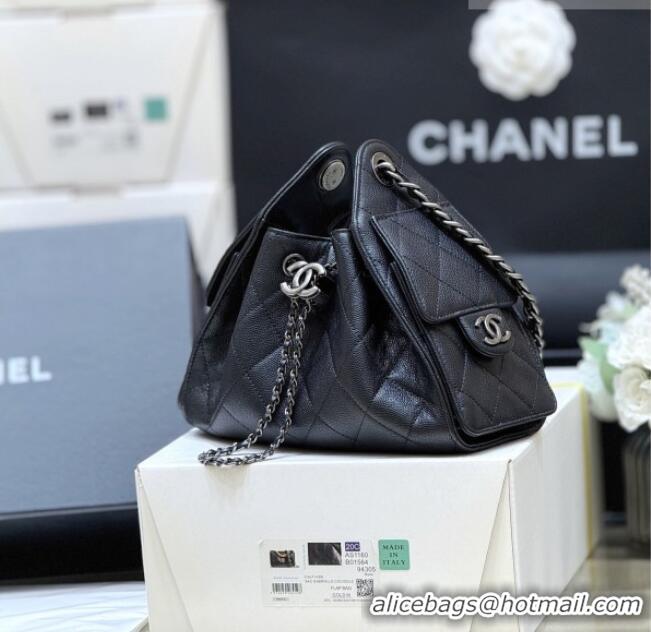Best Price Chanel 25 Mini Handbag in Grained Calfskin AS5631 Black/Silver 2026 Top Quality