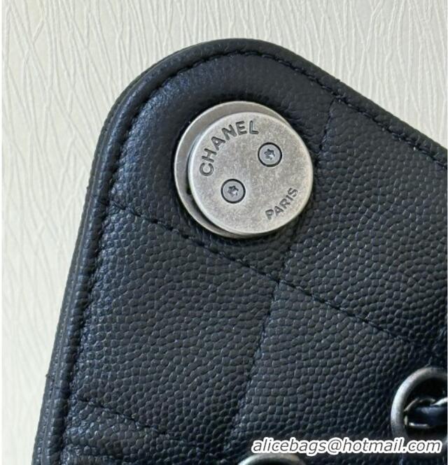 Best Price Chanel 25 Mini Handbag in Grained Calfskin AS5631 Black/Silver 2026 Top Quality