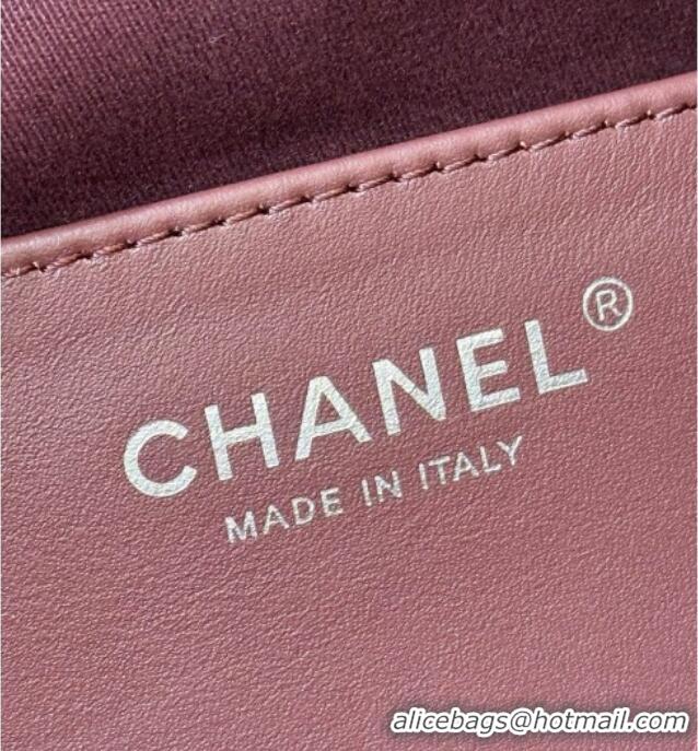 Shop Discount Chanel 25 Mini Handbag in Grained Calfskin AS5631 Burgundy/Silver 2026 Top Quality