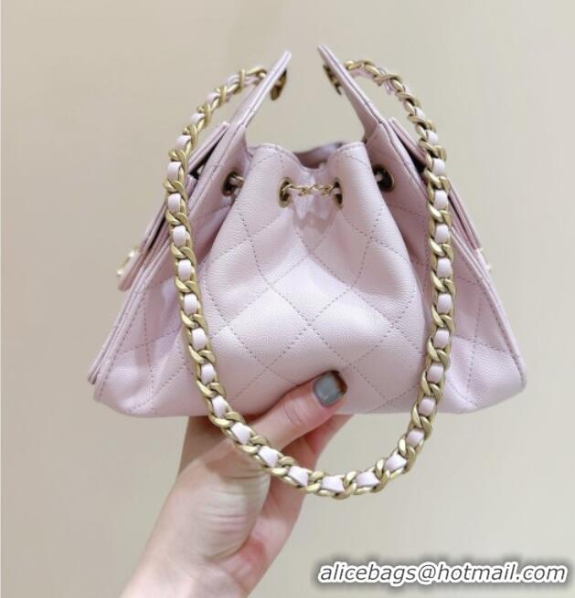 Buy Discount Chanel 25 Mini Handbag in Grained Calfskin AS5631 Pink/Gold 2026 Top Quality