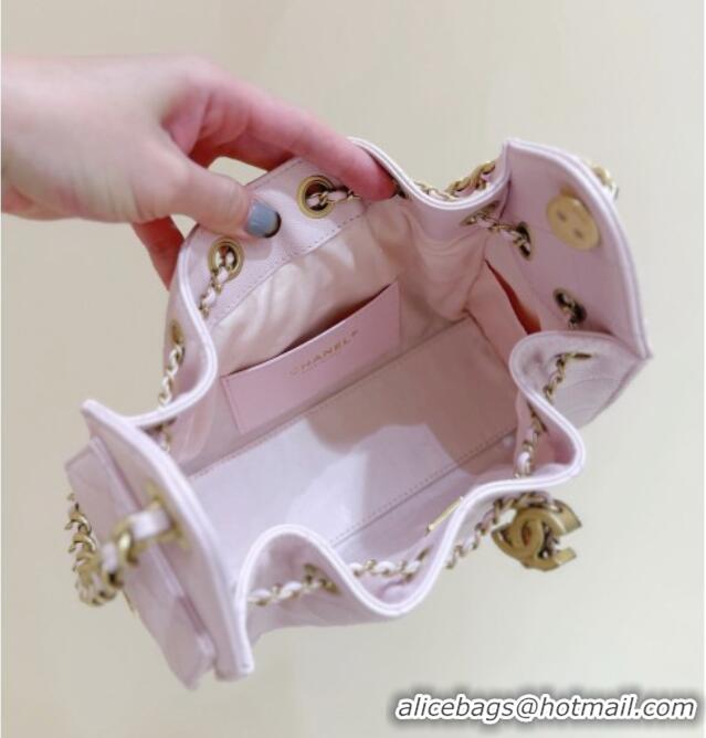 Buy Discount Chanel 25 Mini Handbag in Grained Calfskin AS5631 Pink/Gold 2026 Top Quality