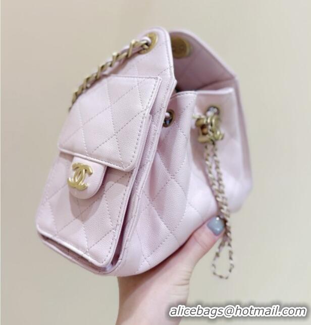 Buy Discount Chanel 25 Mini Handbag in Grained Calfskin AS5631 Pink/Gold 2026 Top Quality