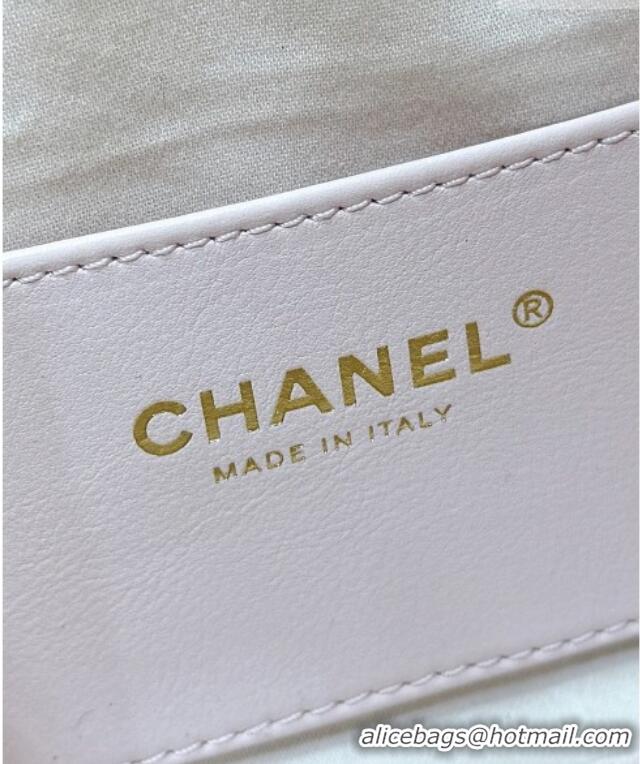 Buy Discount Chanel 25 Mini Handbag in Grained Calfskin AS5631 Pink/Gold 2026 Top Quality