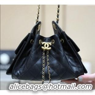 Most Popular Chanel 25 Mini Handbag in Grained Calfskin AS5631 Black/Gold 2026 Top Quality
