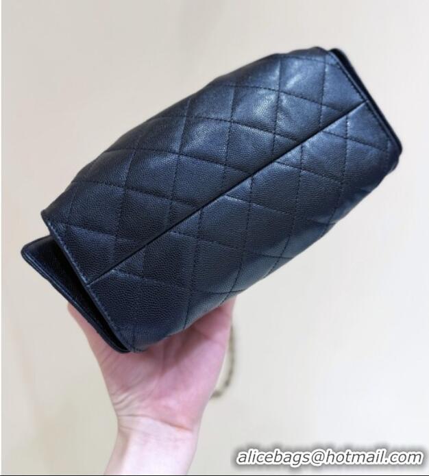 Most Popular Chanel 25 Mini Handbag in Grained Calfskin AS5631 Black/Gold 2026 Top Quality