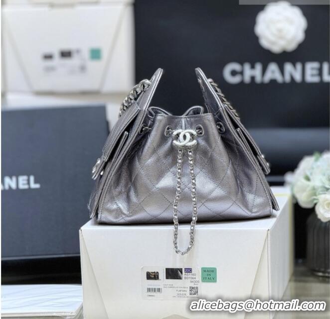 Shop Discount Chanel 25 Mini Handbag in Grained Calfskin AS5631 Silver 2026 Top Quality