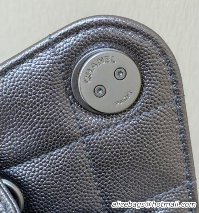 Shop Discount Chanel 25 Mini Handbag in Grained Calfskin AS5631 Silver 2026 Top Quality