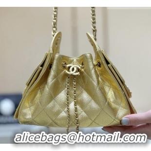 Classic Discount Chanel 25 Mini Handbag in Grained Calfskin AS5631 Gold 2026 Top Quality