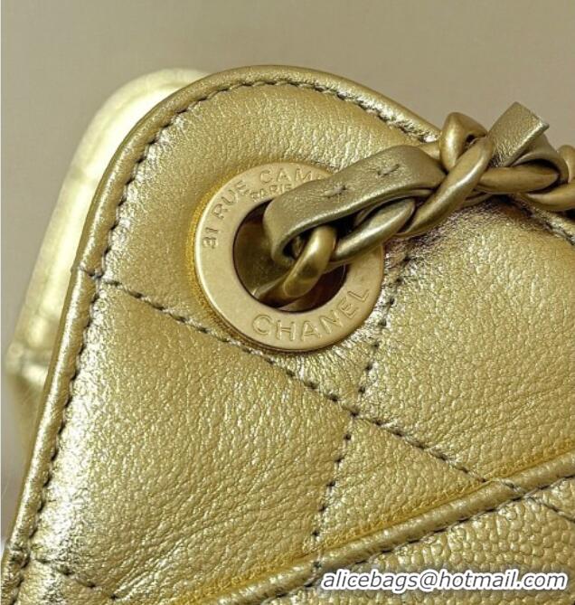 Classic Discount Chanel 25 Mini Handbag in Grained Calfskin AS5631 Gold 2026 Top Quality